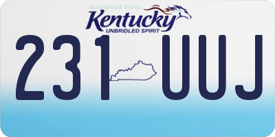 KY license plate 231UUJ