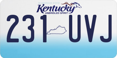 KY license plate 231UVJ