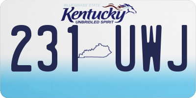 KY license plate 231UWJ