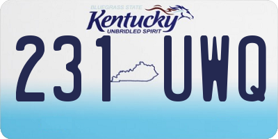 KY license plate 231UWQ