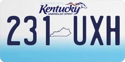 KY license plate 231UXH
