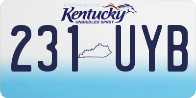 KY license plate 231UYB