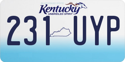 KY license plate 231UYP