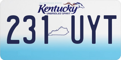 KY license plate 231UYT