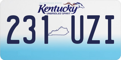KY license plate 231UZI