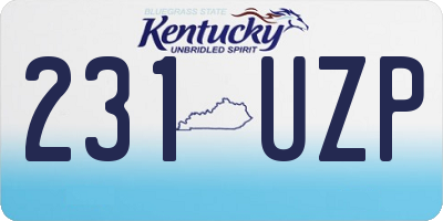 KY license plate 231UZP