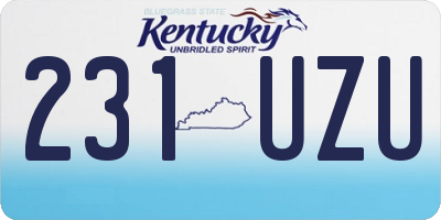 KY license plate 231UZU