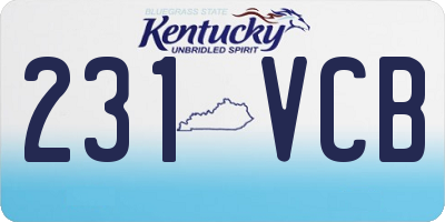 KY license plate 231VCB