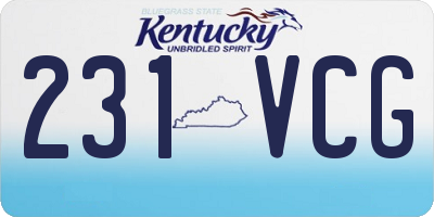 KY license plate 231VCG
