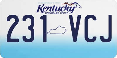 KY license plate 231VCJ