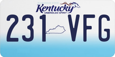 KY license plate 231VFG