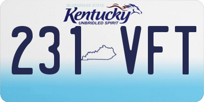 KY license plate 231VFT