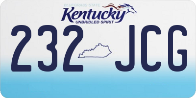 KY license plate 232JCG