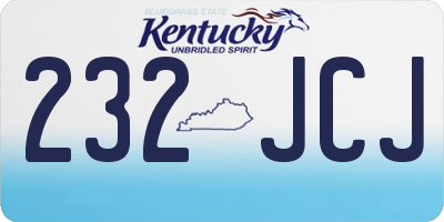 KY license plate 232JCJ