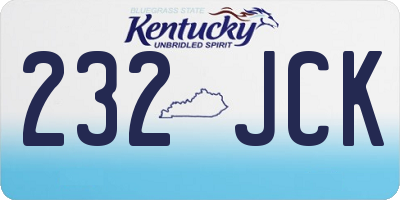 KY license plate 232JCK