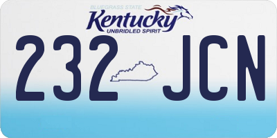 KY license plate 232JCN