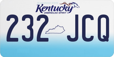 KY license plate 232JCQ