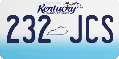 KY license plate 232JCS