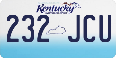 KY license plate 232JCU