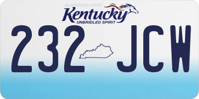 KY license plate 232JCW