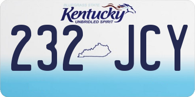 KY license plate 232JCY