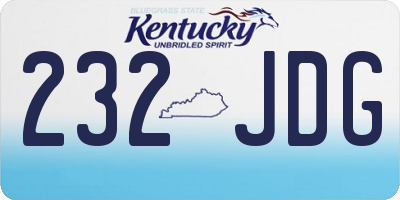 KY license plate 232JDG