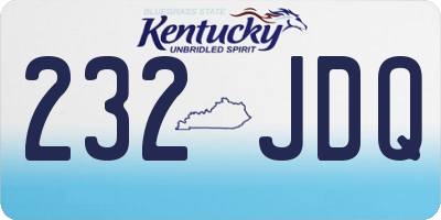 KY license plate 232JDQ