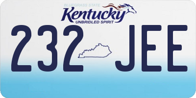 KY license plate 232JEE