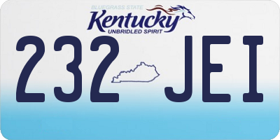 KY license plate 232JEI