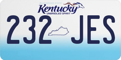 KY license plate 232JES