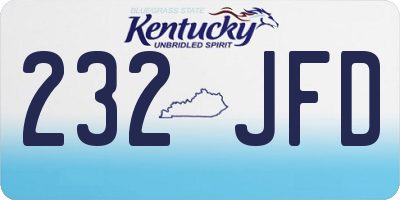 KY license plate 232JFD