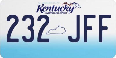 KY license plate 232JFF
