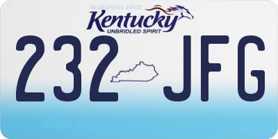 KY license plate 232JFG