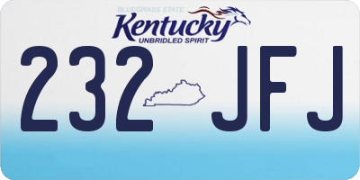 KY license plate 232JFJ