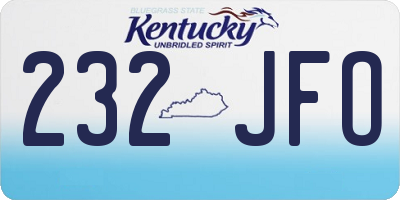 KY license plate 232JFO
