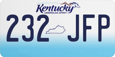 KY license plate 232JFP