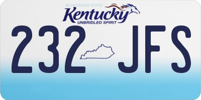 KY license plate 232JFS