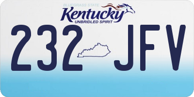 KY license plate 232JFV