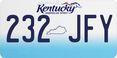KY license plate 232JFY