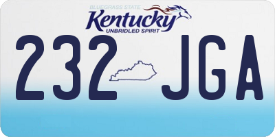 KY license plate 232JGA