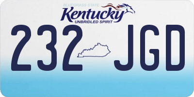 KY license plate 232JGD
