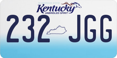 KY license plate 232JGG