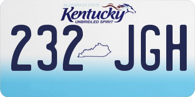 KY license plate 232JGH