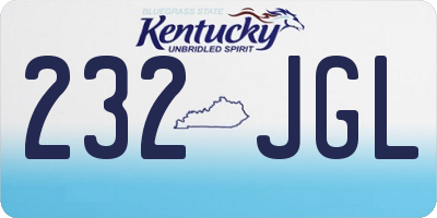 KY license plate 232JGL