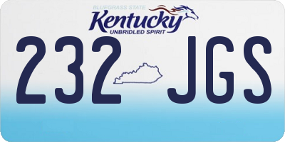 KY license plate 232JGS