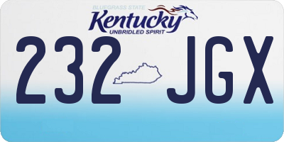 KY license plate 232JGX