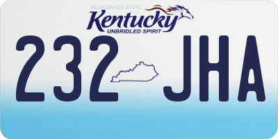 KY license plate 232JHA