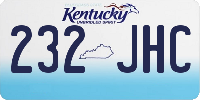 KY license plate 232JHC