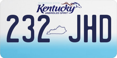 KY license plate 232JHD