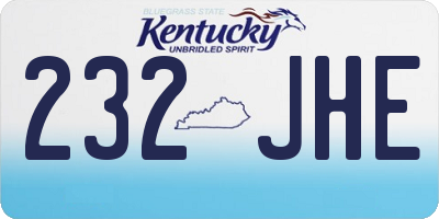 KY license plate 232JHE